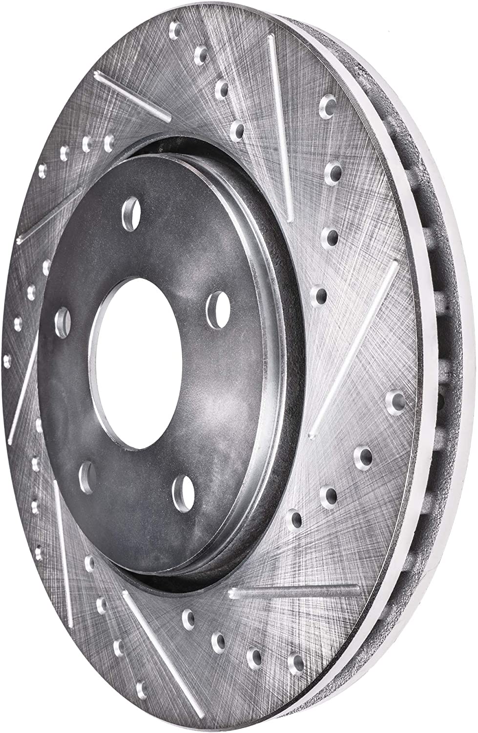 Detroit Axle - 305mm Front Drilled Disc Brake Rotors for Volvo XC70 V70 S80 S60 - 5