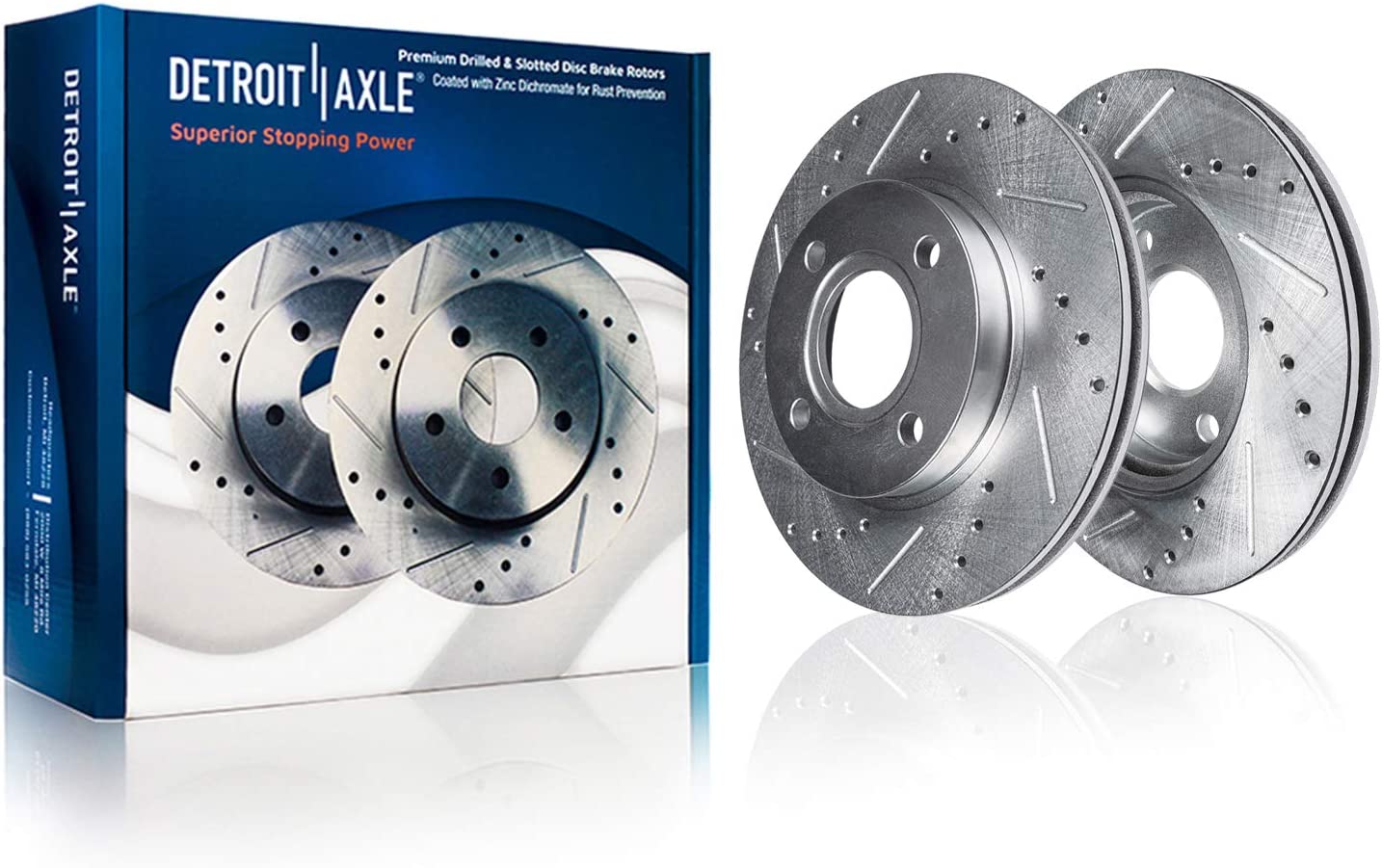 Detroit Axle - 294mm Front Drilled Disc Brake Rotors for 2007-2015 Mini Cooper - Main Image