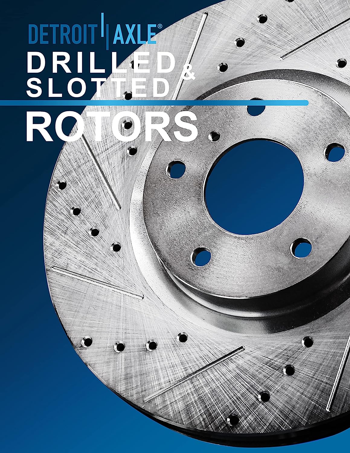 Detroit Axle - Front Drilled Rotors Brake Pads for Town Country Grand Caravan - 6