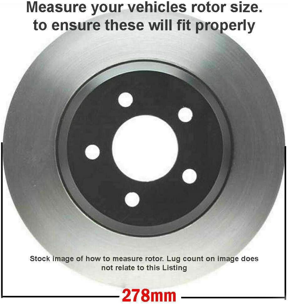 Detroit Axle - 278mm Front Drilled Brake Rotors for Ford C-Max Focus C30 S40 - 5
