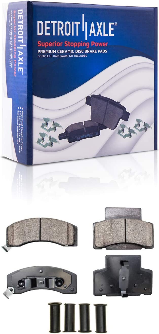 Detroit Axle - Front Drilled Rotors Brake Pads for Dodge Ram 2500 3500 GMC K3500 - 5