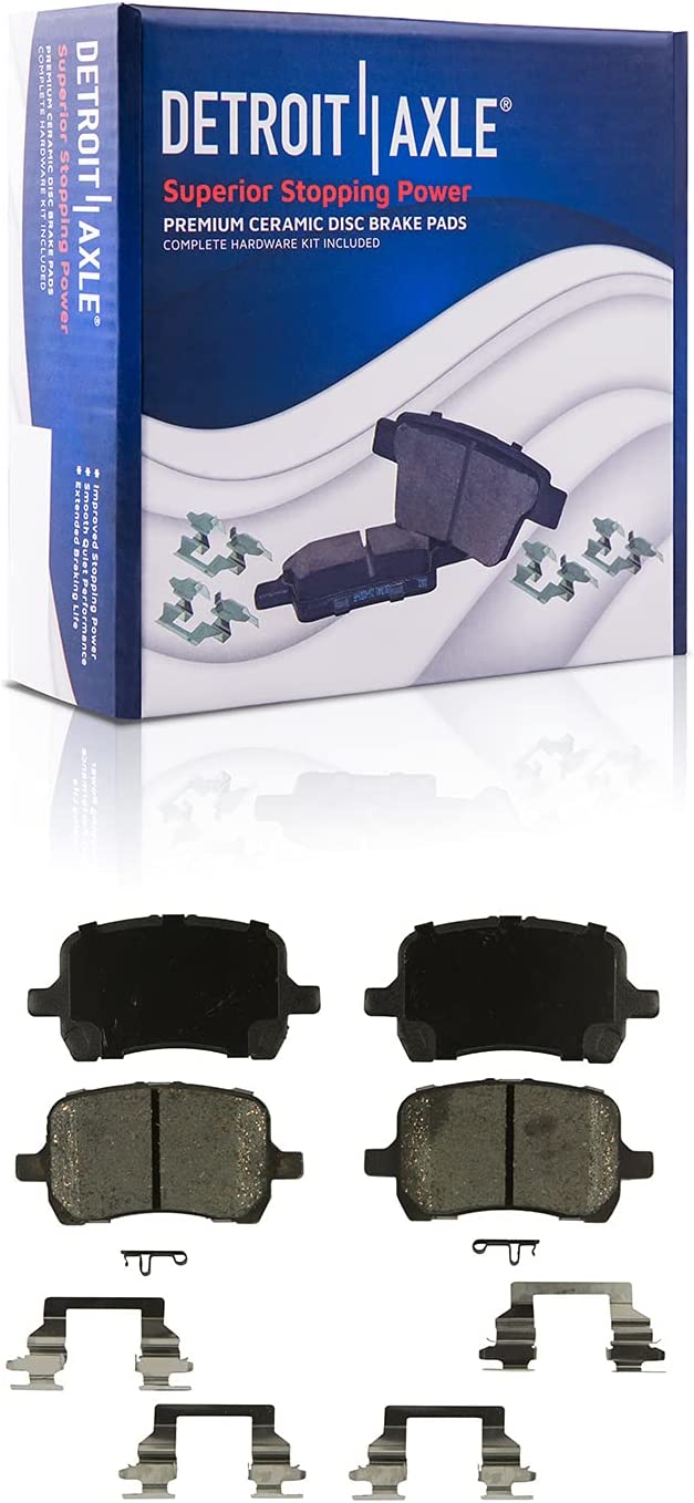 Detroit Axle - Front Drilled Disc Rotors Brake Pads for 2006-2011 Chevrolet HHR - 5