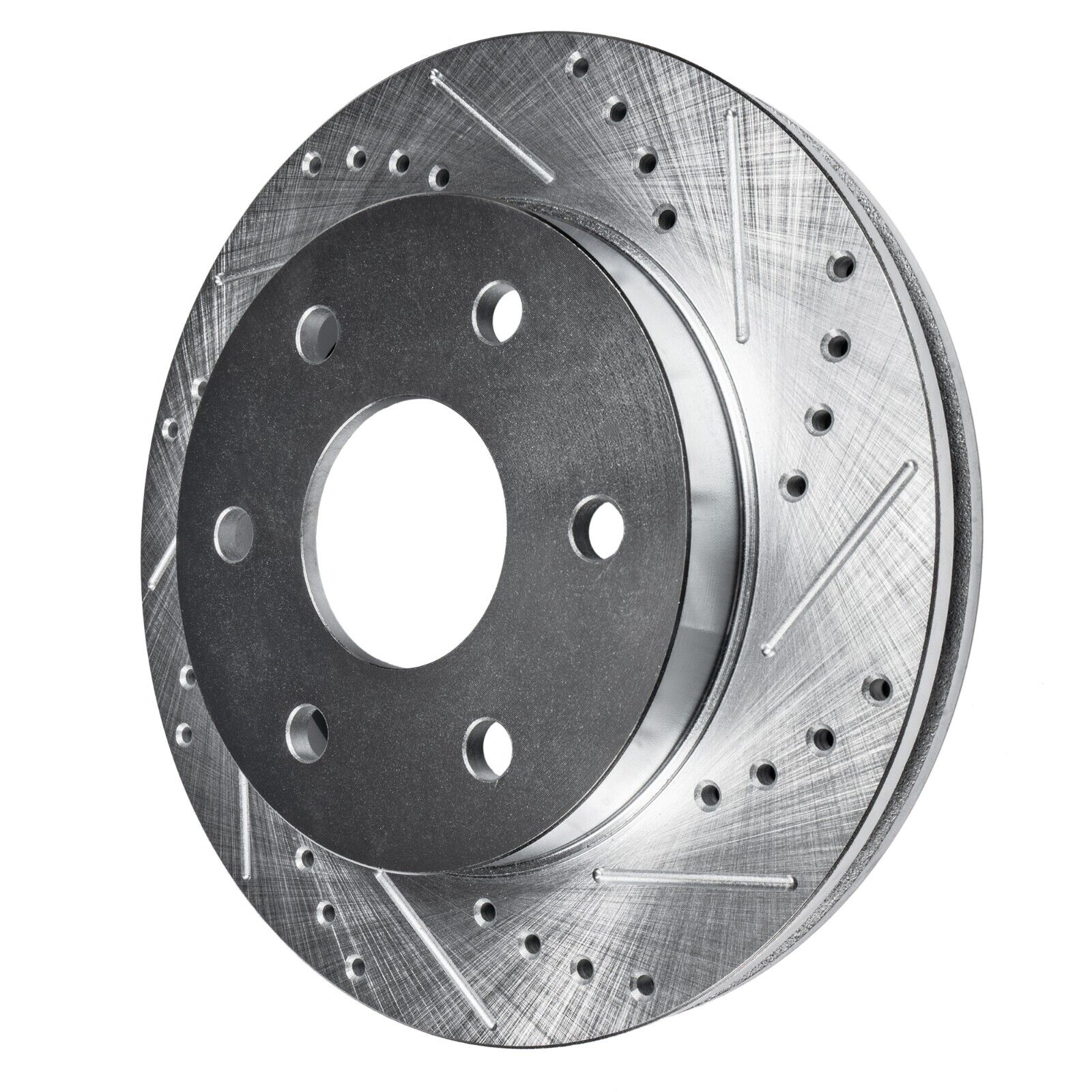 Detroit Axle - 355mm Front Drilled Slotted Brake Rotors for Cadillac STS CTS - 7