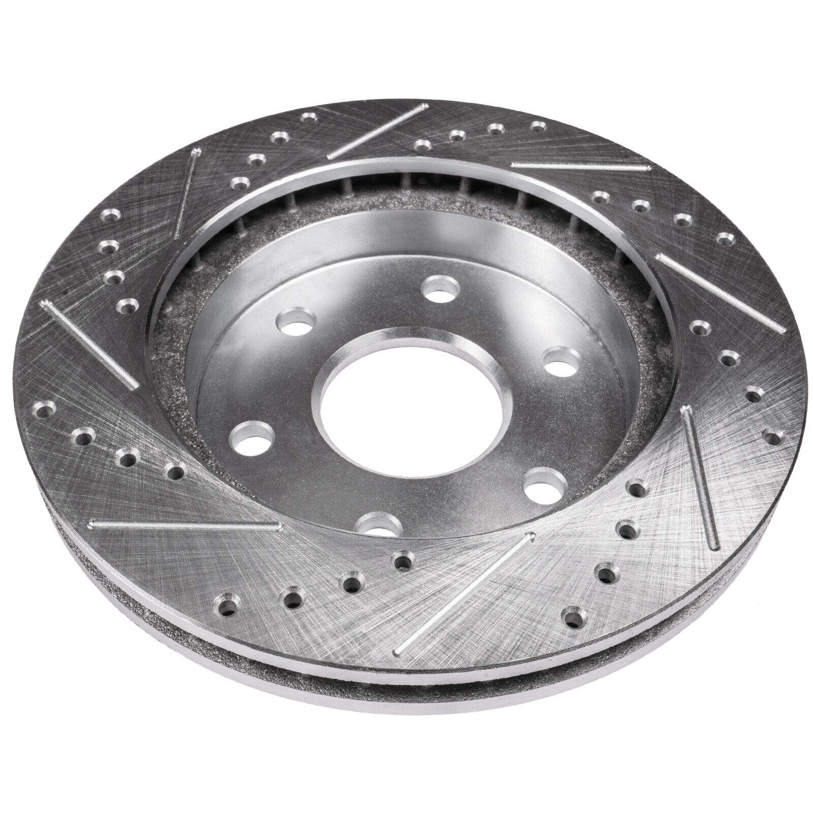Detroit Axle - 355mm Front Drilled Slotted Brake Rotors for Cadillac STS CTS - 6