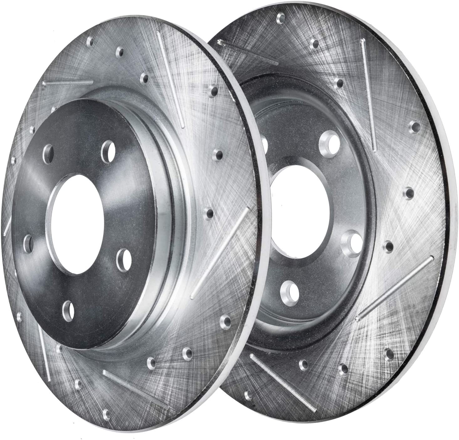 Detroit Axle - AWD Rear Drilled Brake Rotors for 2009-2013 Pontiac Vibe Matrix - 4