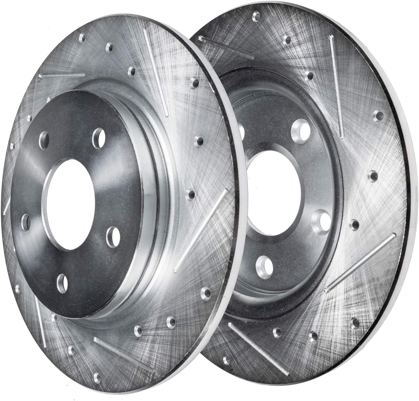 Detroit Axle - Rear Drilled Slotted Brake Rotors for Mazda 3 Sport CX-3 CX-30 - 4