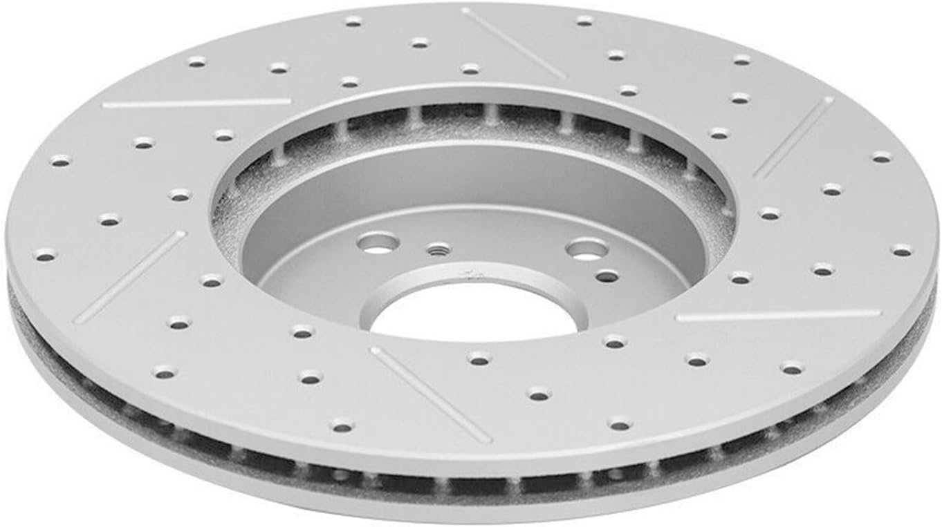 Detroit Axle - Front Drilled and Slotted Brake Rotors for 2014-2020 Acura RLX - 8