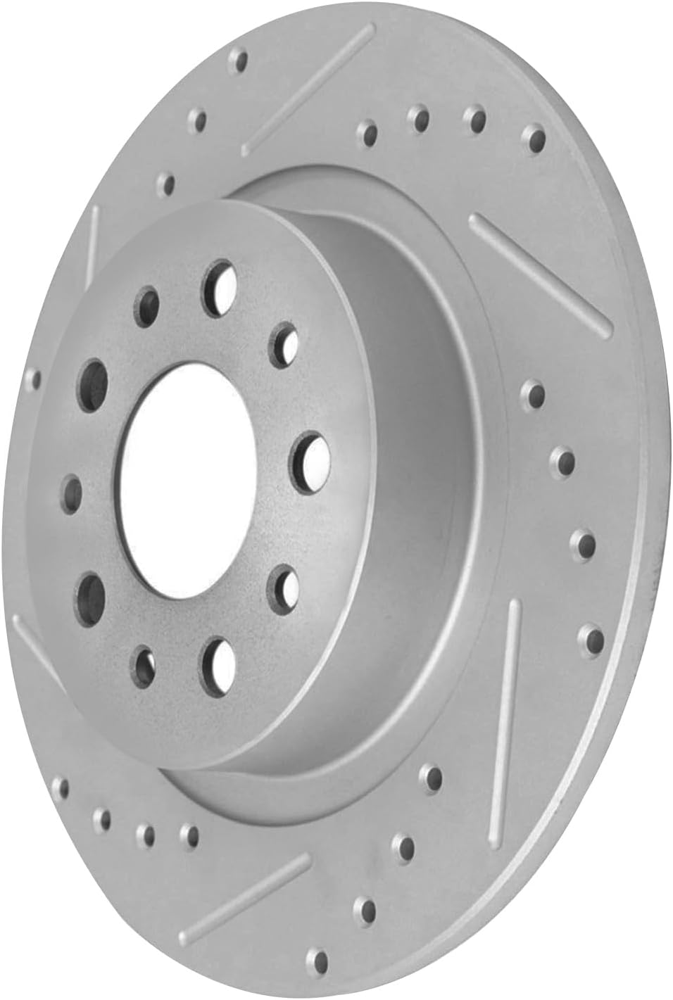 Detroit Axle - Rear Drilled and Slotted Brake Rotors for 2014-2020 Fiat 500L - 5