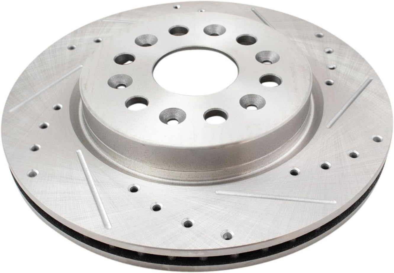 Detroit Axle - Rear Drilled Slotted Brake Rotors for XT5 Traverse Enclave Acadia - 7