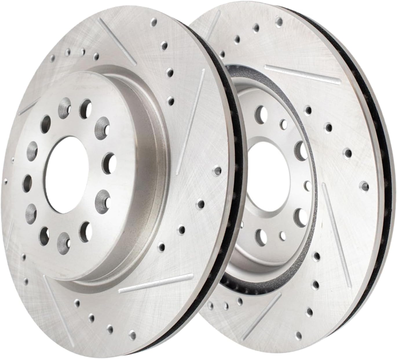 Detroit Axle - Rear Drilled Slotted Brake Rotors for XT5 Traverse Enclave Acadia - 4
