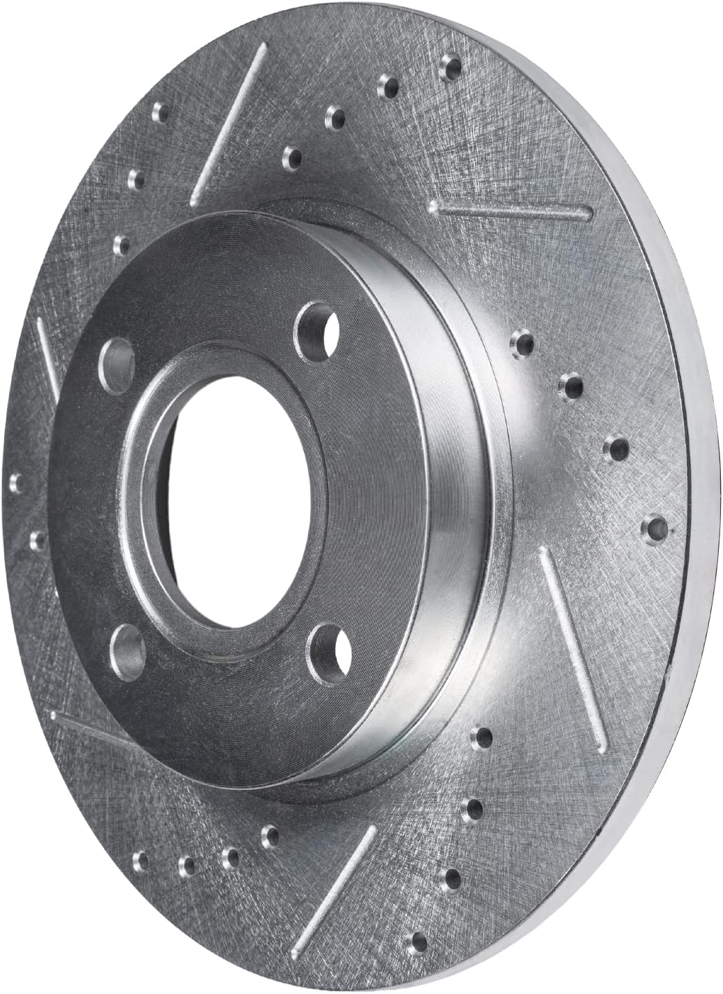 Detroit Axle - Rear Drilled Slotted Brake Rotors for 2014-2016 Chevy Spark EV - 5