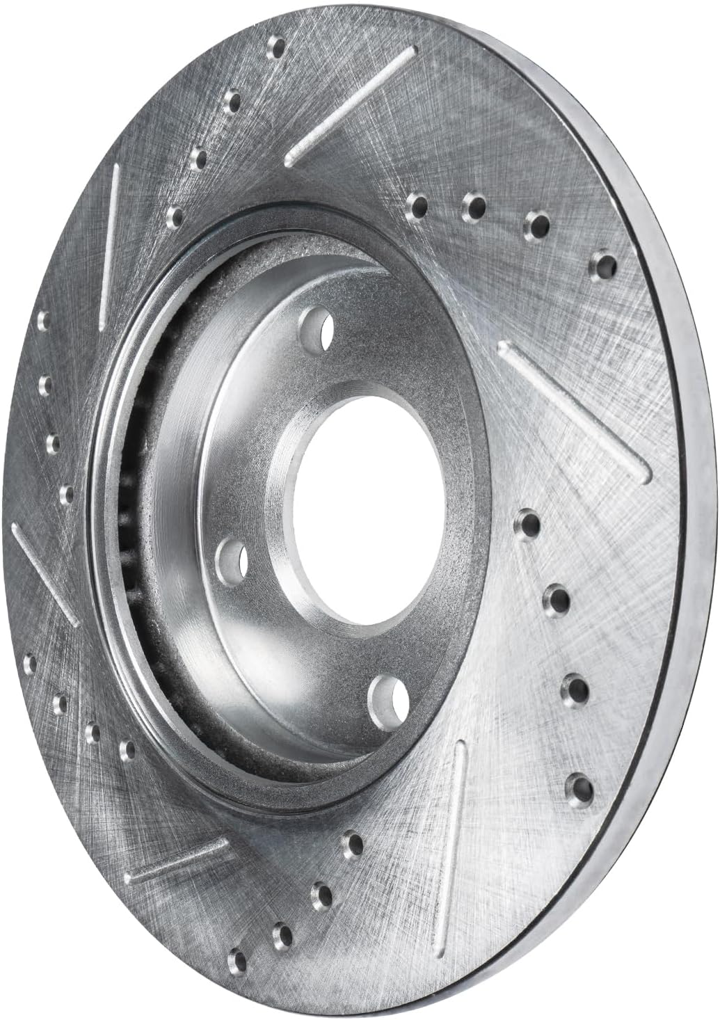 Detroit Axle - Rear Drilled Slotted Brake Rotors for 2014-2016 Chevy Spark EV - 6