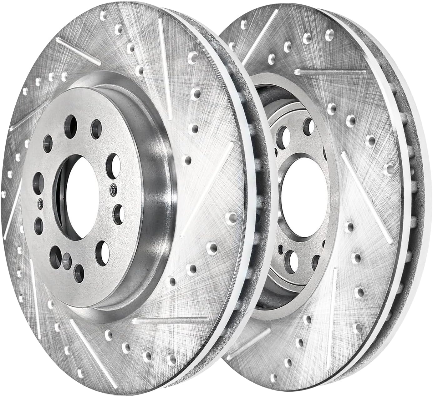 Detroit Axle - Front Drilled and Slotted Brake Rotors for 2017-21 Honda Clarity - 4