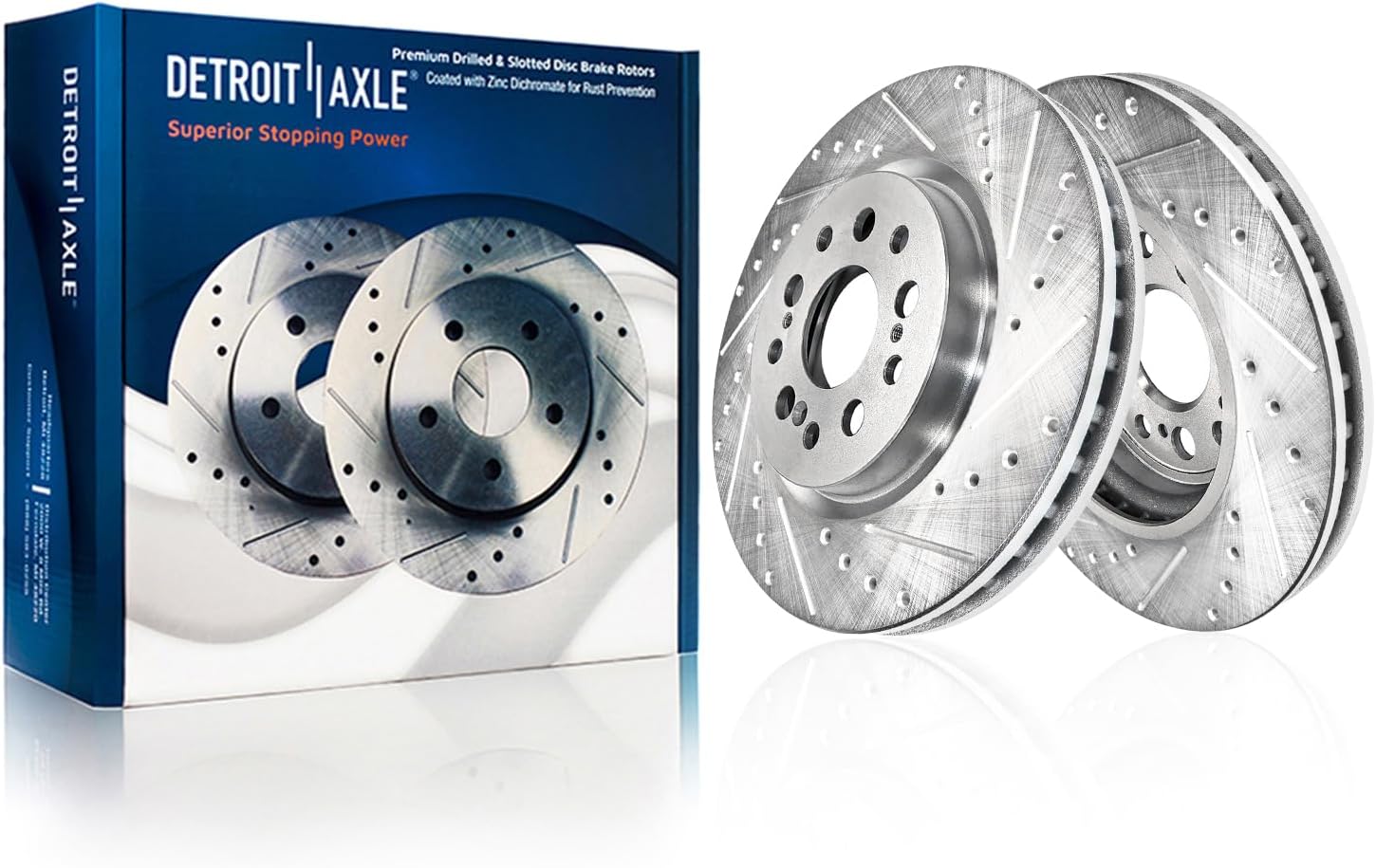 Detroit Axle - Front Drilled and Slotted Brake Rotors for 2017-21 Honda Clarity - Main Image