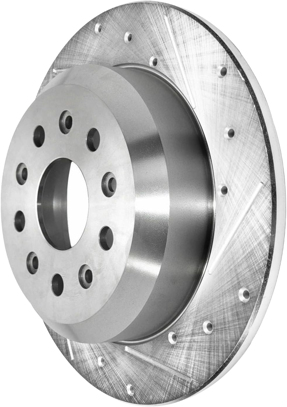 Detroit Axle - Rear Drilled and Slotted Brake Rotors for 2018-2023 Jeep Wrangler - 5
