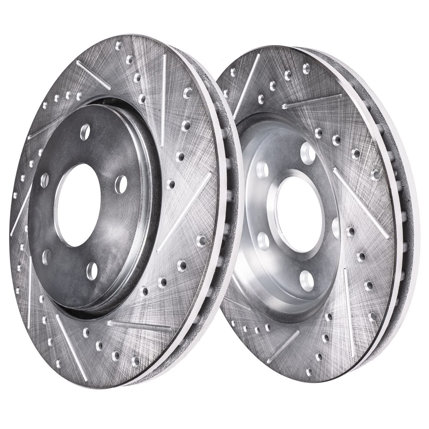 Detroit Axle - Front Drilled Disc Brake Rotors for Hyundai Elantra Sonata Kia K5 - 4