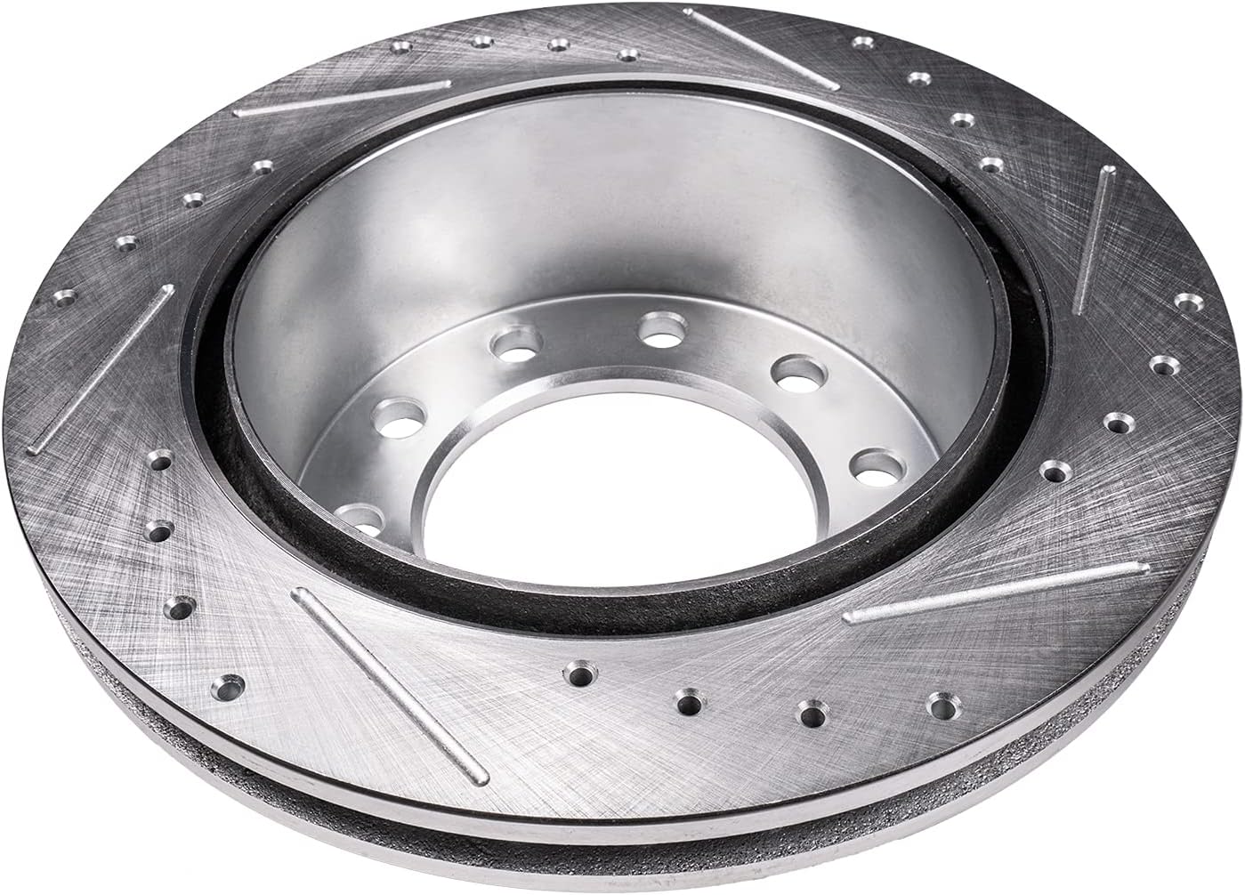 Detroit Axle - Rear Drilled and Slotted Brake Rotors for 2013-2023 Ram 4500 5500 - 8