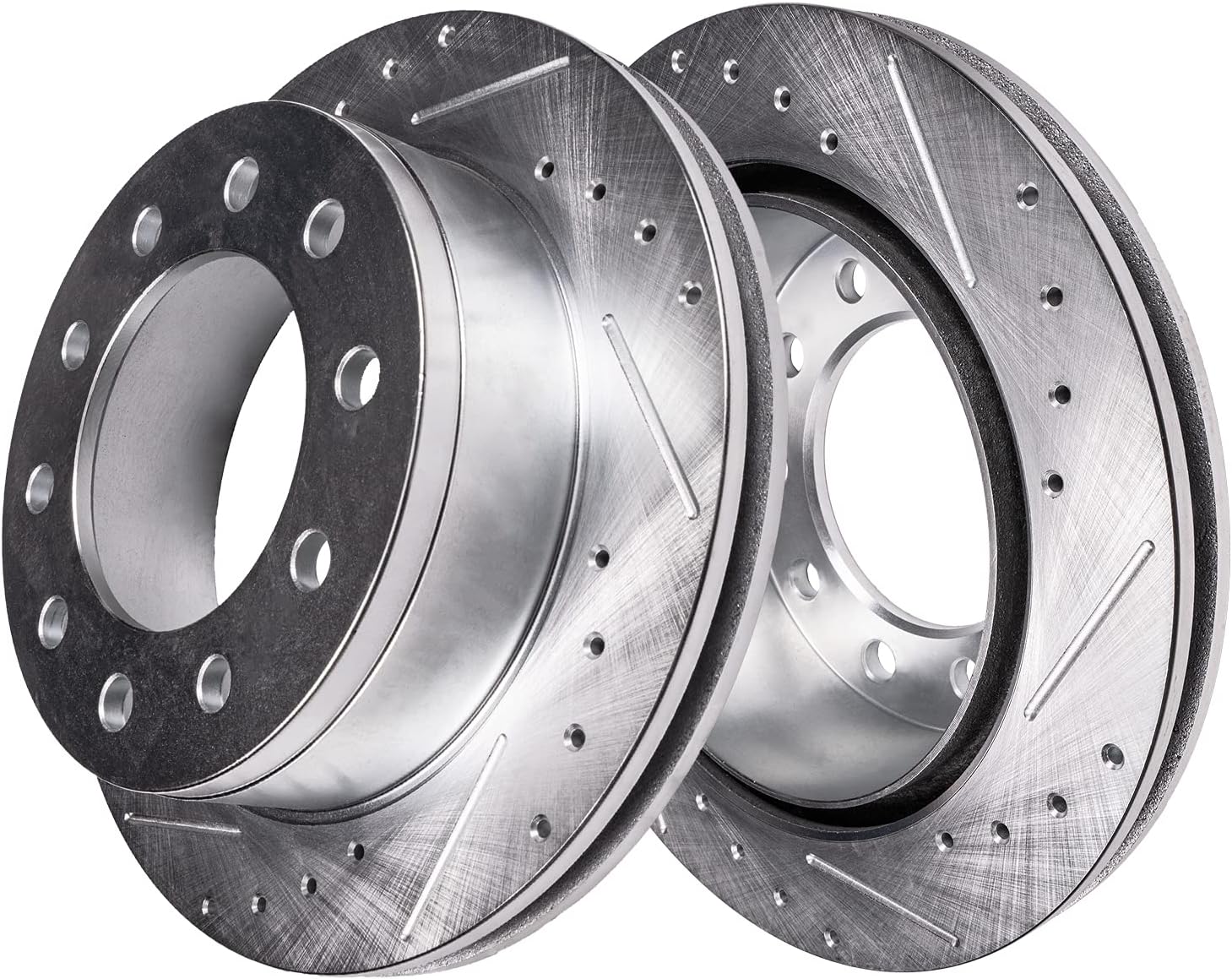 Detroit Axle - Rear Drilled and Slotted Brake Rotors for 2013-2023 Ram 4500 5500 - 4