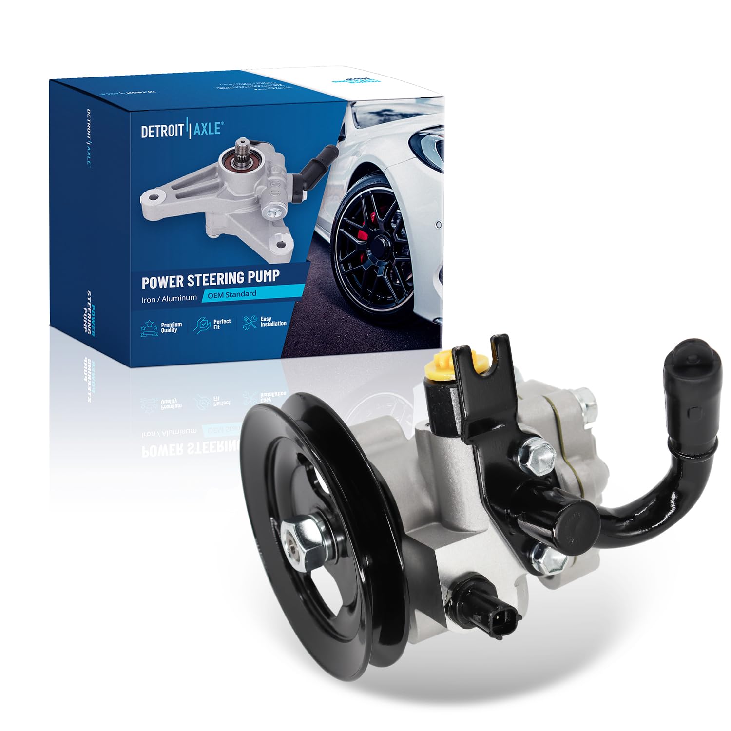 Detroit Axle - Power Steering Pump with Pulley for Kia Rio Rio5 Attitude Accent - Main Image