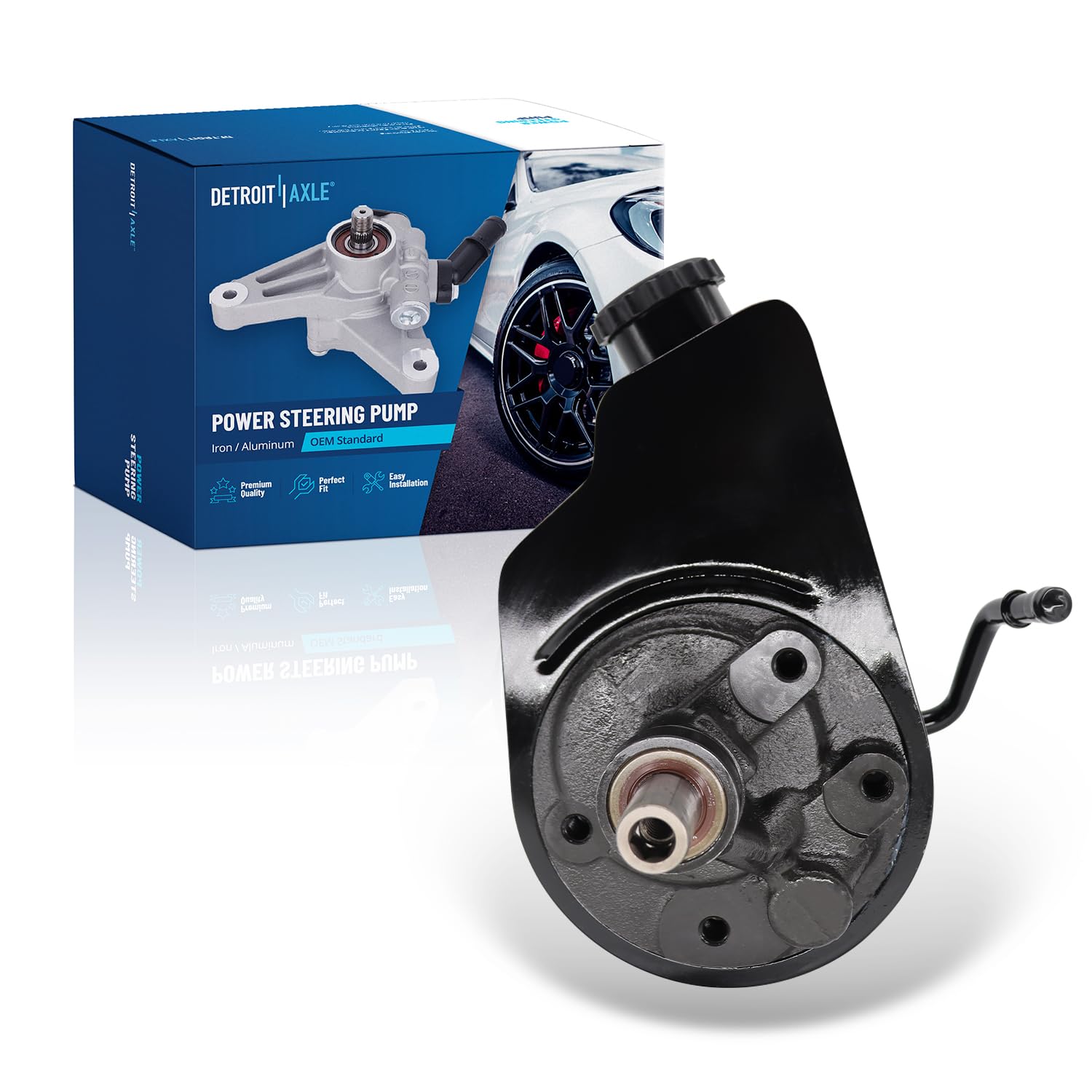 Detroit Axle - Power Steering Pump w/Reservoir for Chevy Blazer S10 Jimmy Sonoma - Main Image