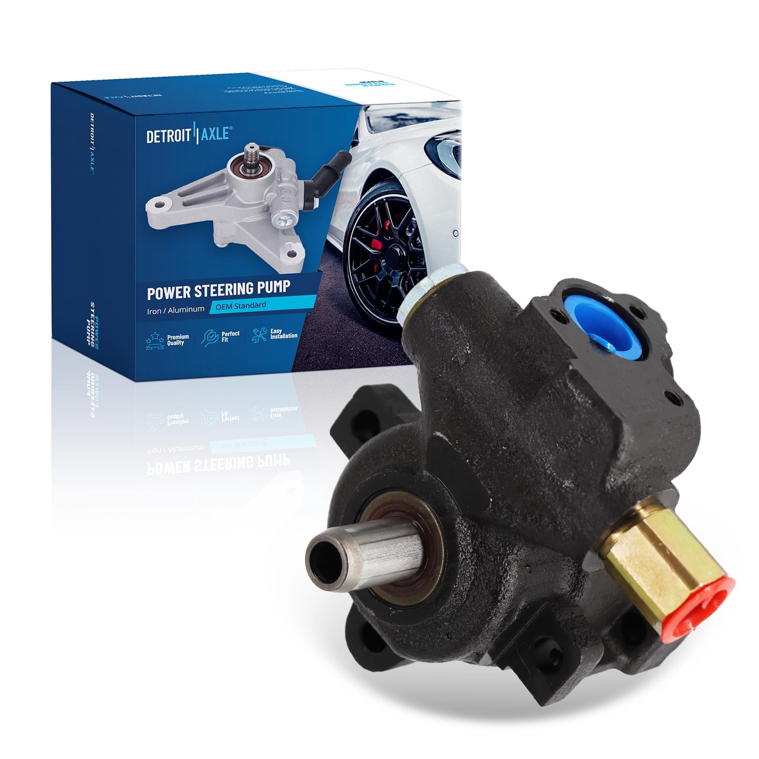 Detroit Axle - Power Steering Pump for 2002 2003 2004 2005-2007 Dodge Ram 1500 - Main Image