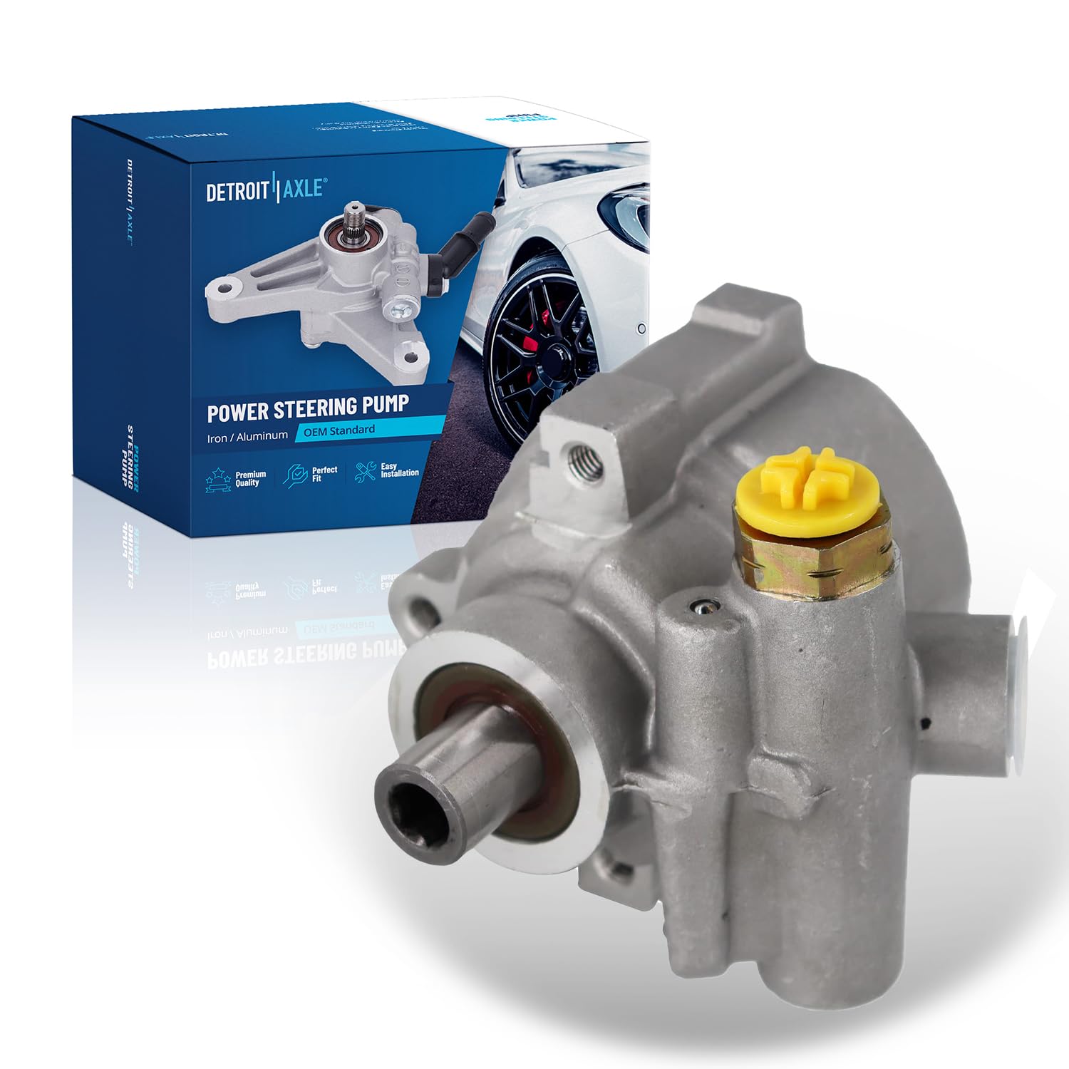 Detroit Axle - Power Steering Pump for Trailblazer Envoy XL Bravada Rainier 9-7X - Main Image
