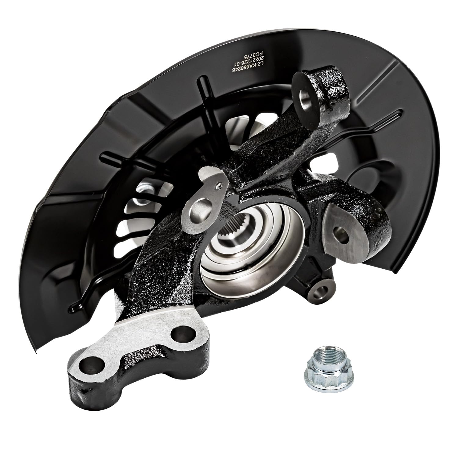 Detroit Axle - Front Knuckles and Wheel Hub Bearings for 2012-2017 Toyota Camry - 9
