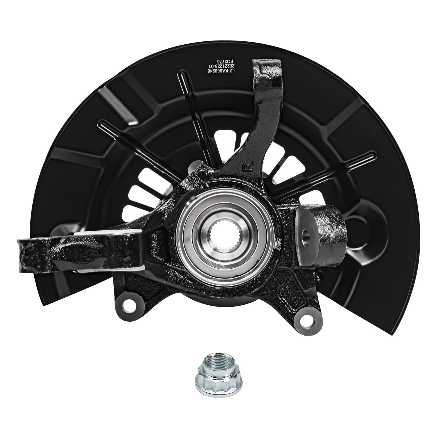 Detroit Axle - Front Knuckles and Wheel Hub Bearings for 2012-2017 Toyota Camry - 7