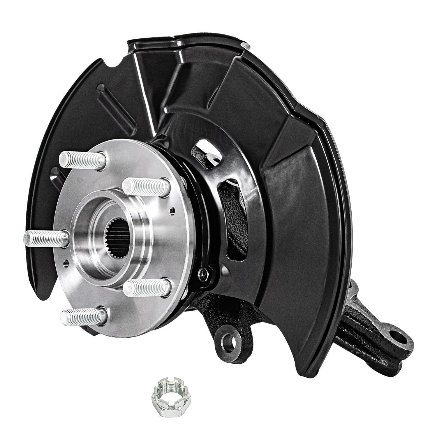 Detroit Axle - Front Left Steering Knuckle Wheel Hub for 2007-12 Hyundai Elantra - 8