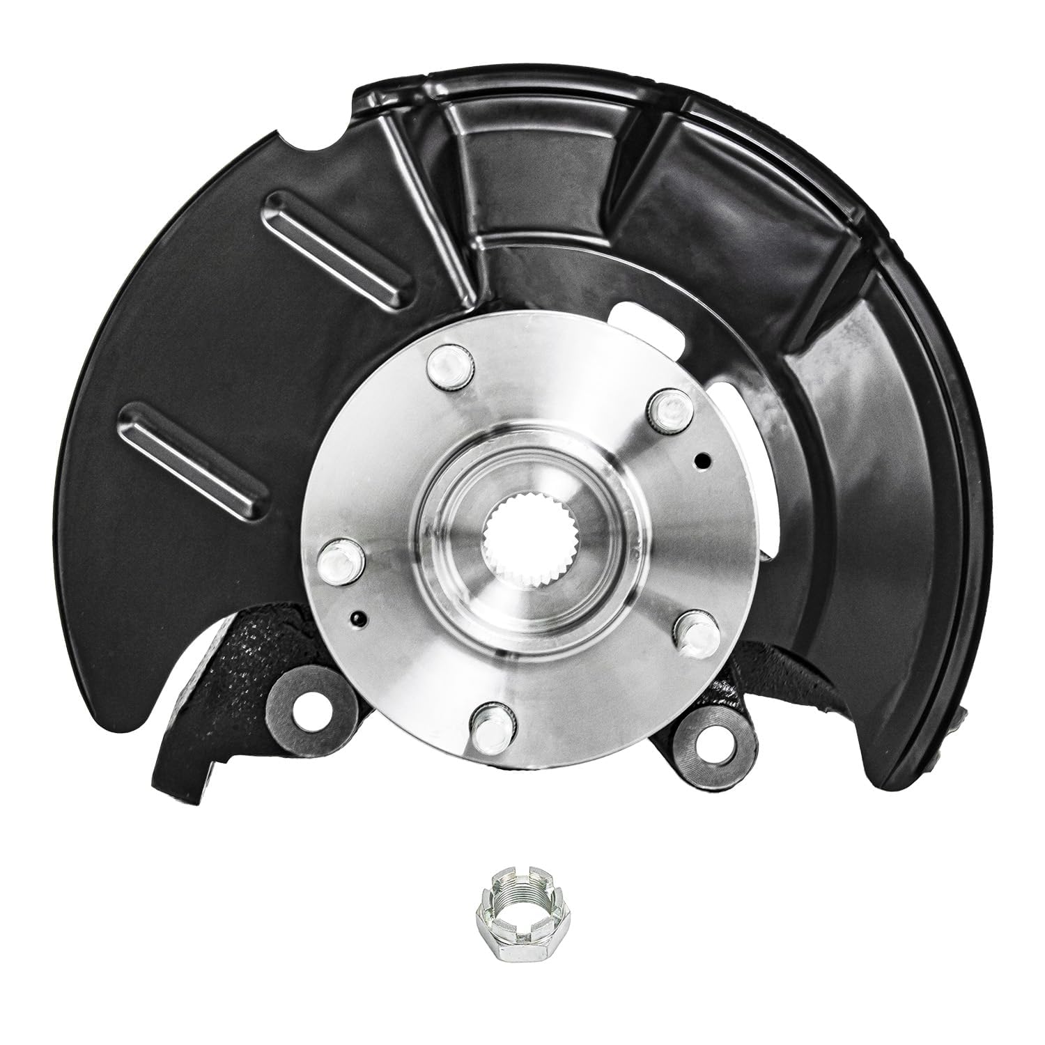 Detroit Axle - Front Left Steering Knuckle Wheel Hub for 2007-12 Hyundai Elantra - 9