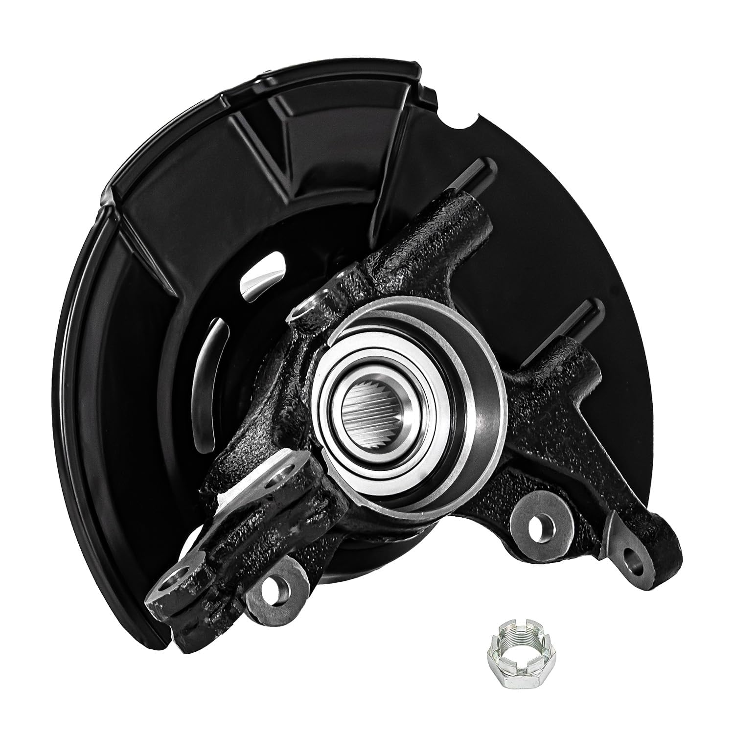 Detroit Axle - Front Left Steering Knuckle Wheel Hub for 2007-12 Hyundai Elantra - 6