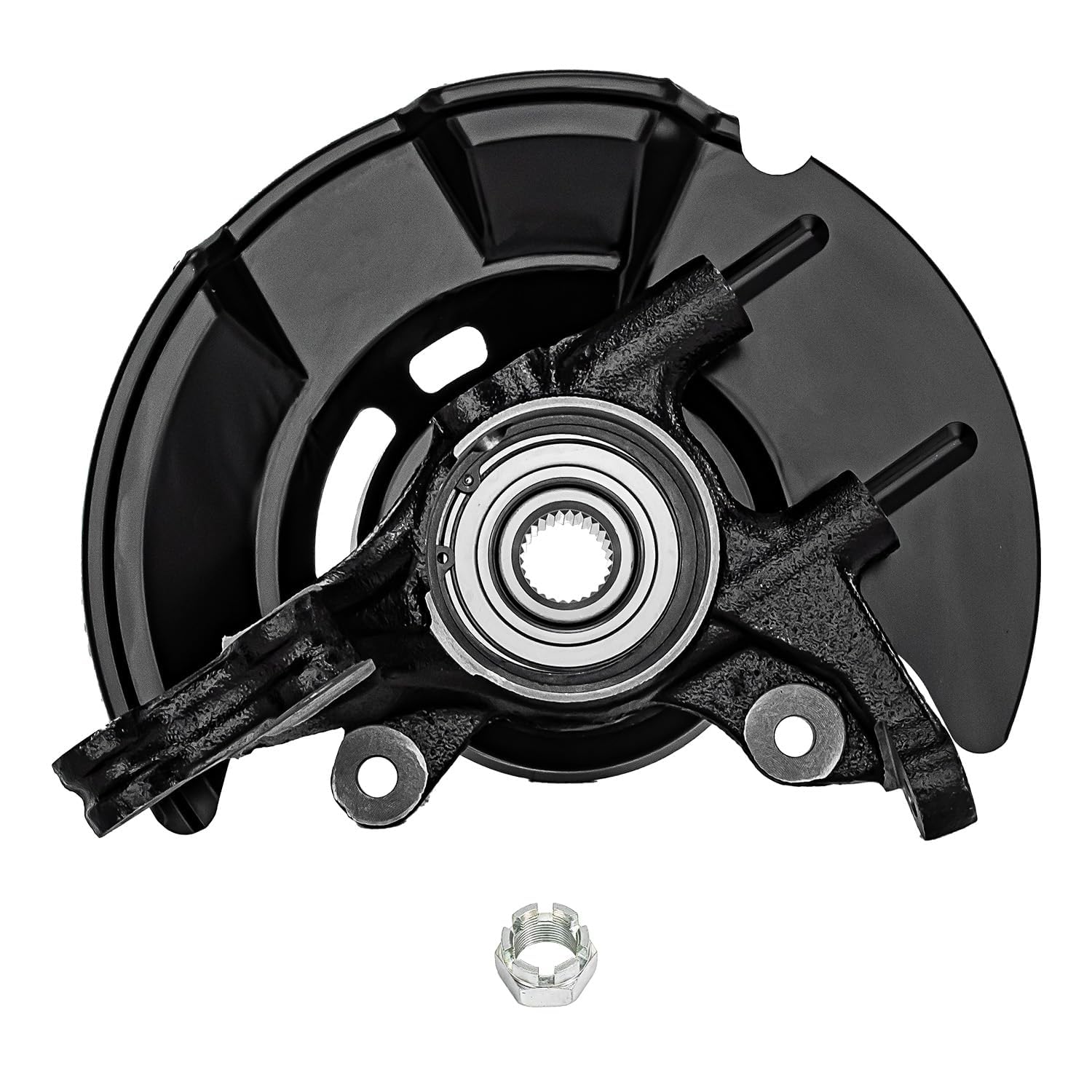 Detroit Axle - Front Left Steering Knuckle Wheel Hub for 2007-12 Hyundai Elantra - 5
