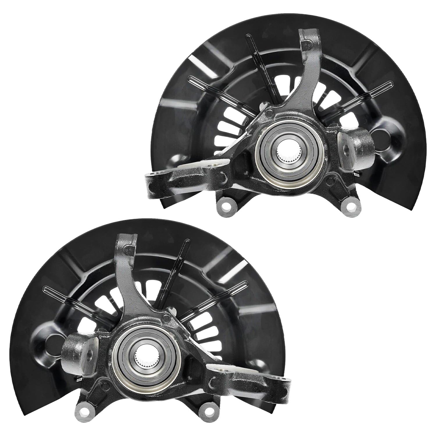 Front Steering Knuckles and Wheel Hub Bearings (Pair)