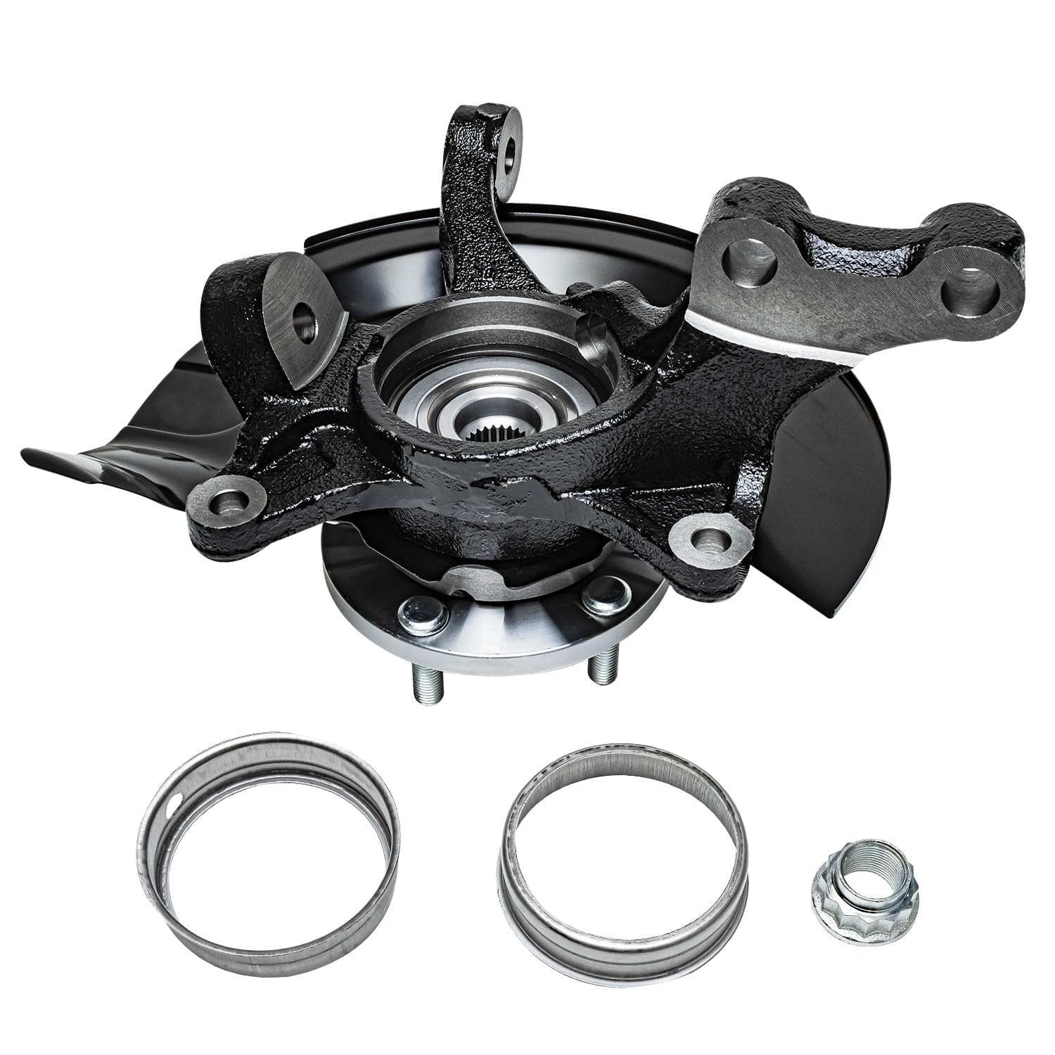 Detroit Axle - Front Left Knuckle Wheel Hub Bearing for 2004-2006 Toyota Camry - 4