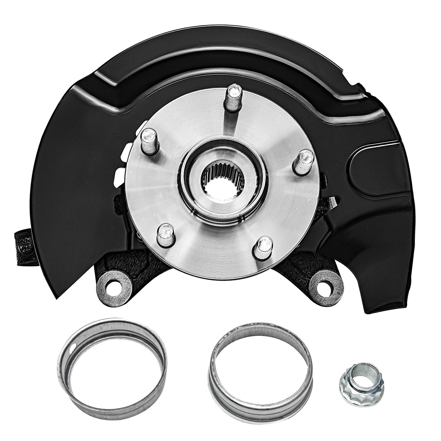 Detroit Axle - Front Left Knuckle Wheel Hub Bearing for 2004-2006 Toyota Camry - 8