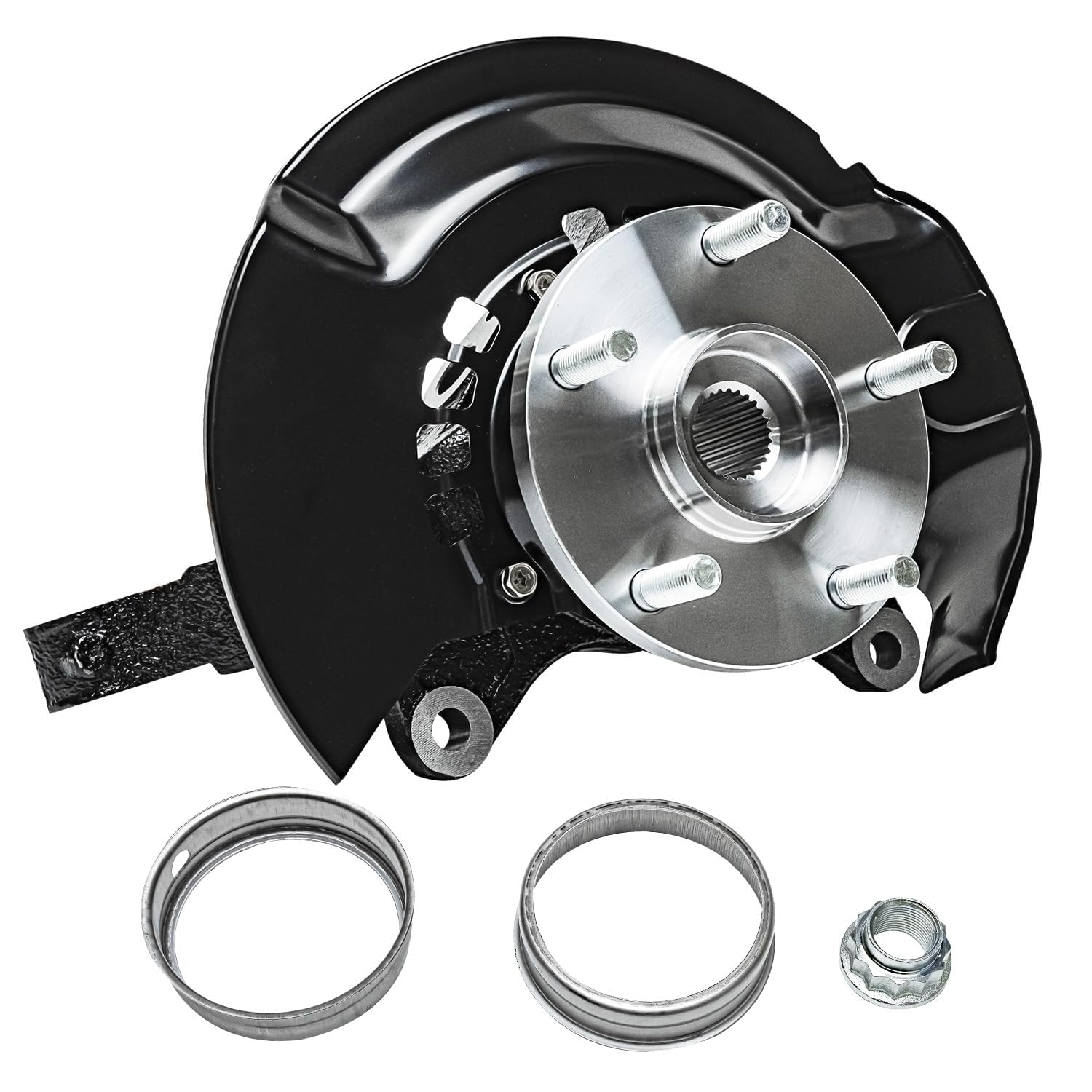 Detroit Axle - Front Left Knuckle Wheel Hub Bearing for 2004-2006 Toyota Camry - 7