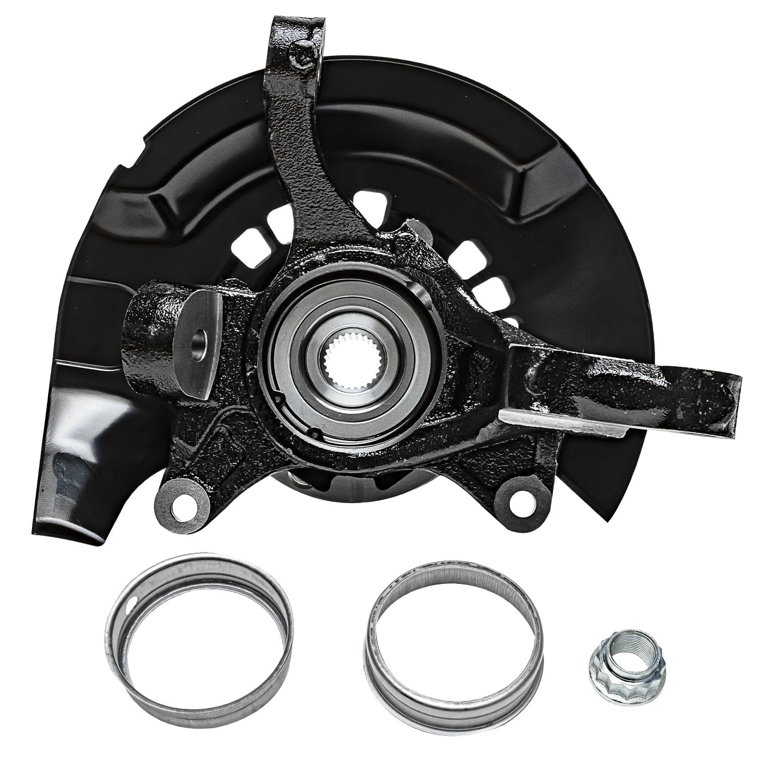 Detroit Axle - Front Left Knuckle Wheel Hub Bearing for 2004-2006 Toyota Camry - 5
