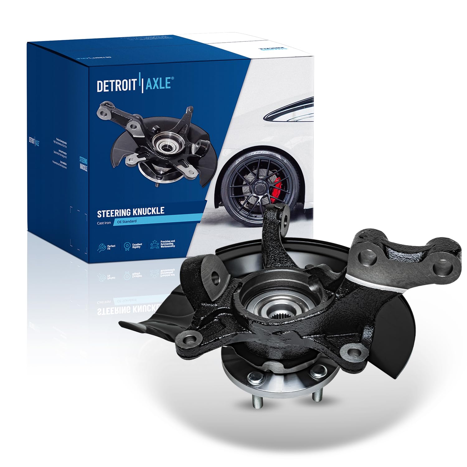 Detroit Axle - Front Left Knuckle Wheel Hub Bearing for 2004-2006 Toyota Camry - Main Image