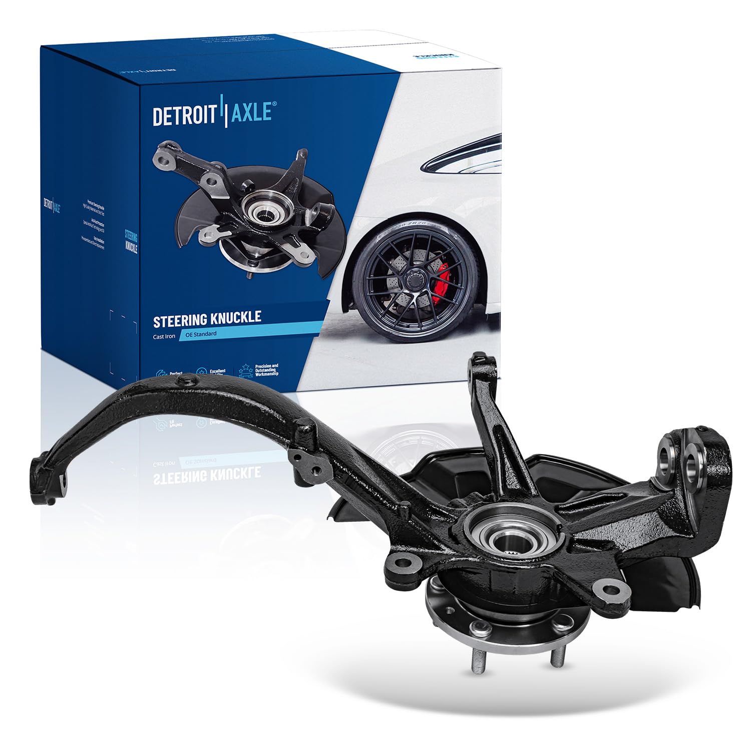 Detroit Axle - Front Right Knuckle Wheel Hub Bearing for Fusion MKZ Zephyr Milan - Main Image