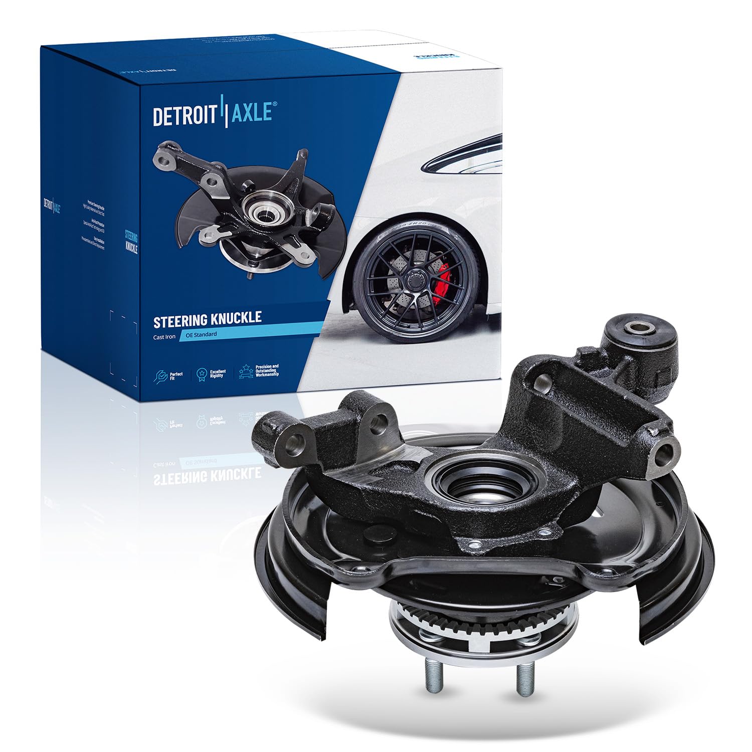 Detroit Axle - Rear Left Steering Knuckle and Wheel Hub for 2001-2008 Forester - Main Image