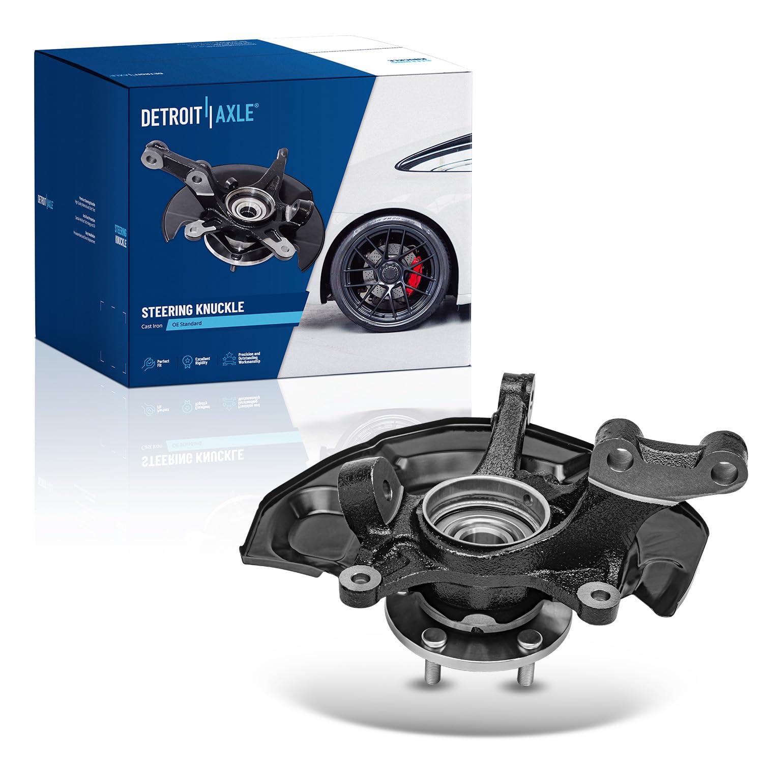 Detroit Axle - AWD Front Left Knuckle Wheel Hub Bearing for 2004 2005-10 Sienna - Main Image