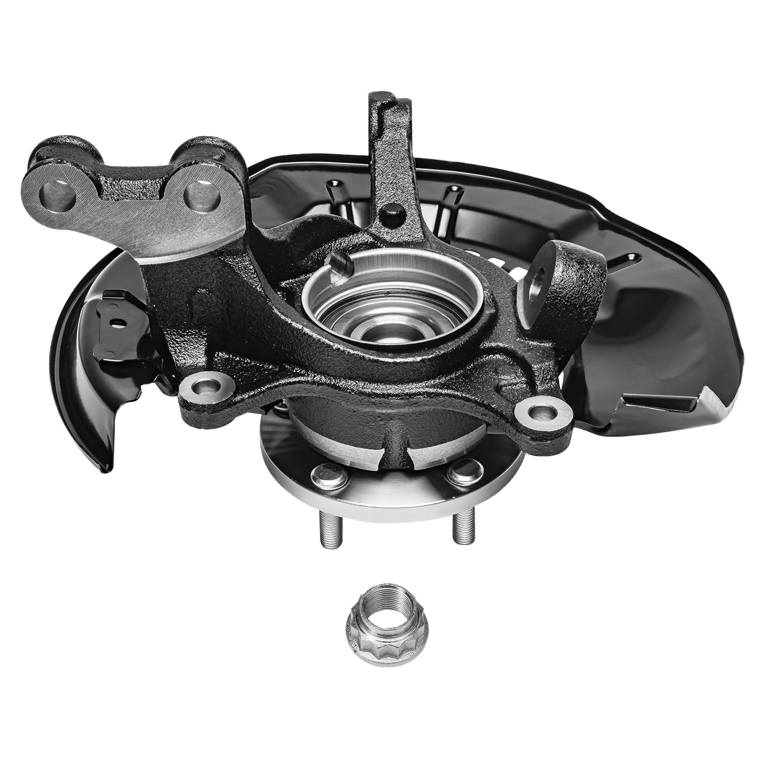 Detroit Axle - AWD Front Right Knuckle Wheel Hub for 2008-13 Toyota Highlander - 4