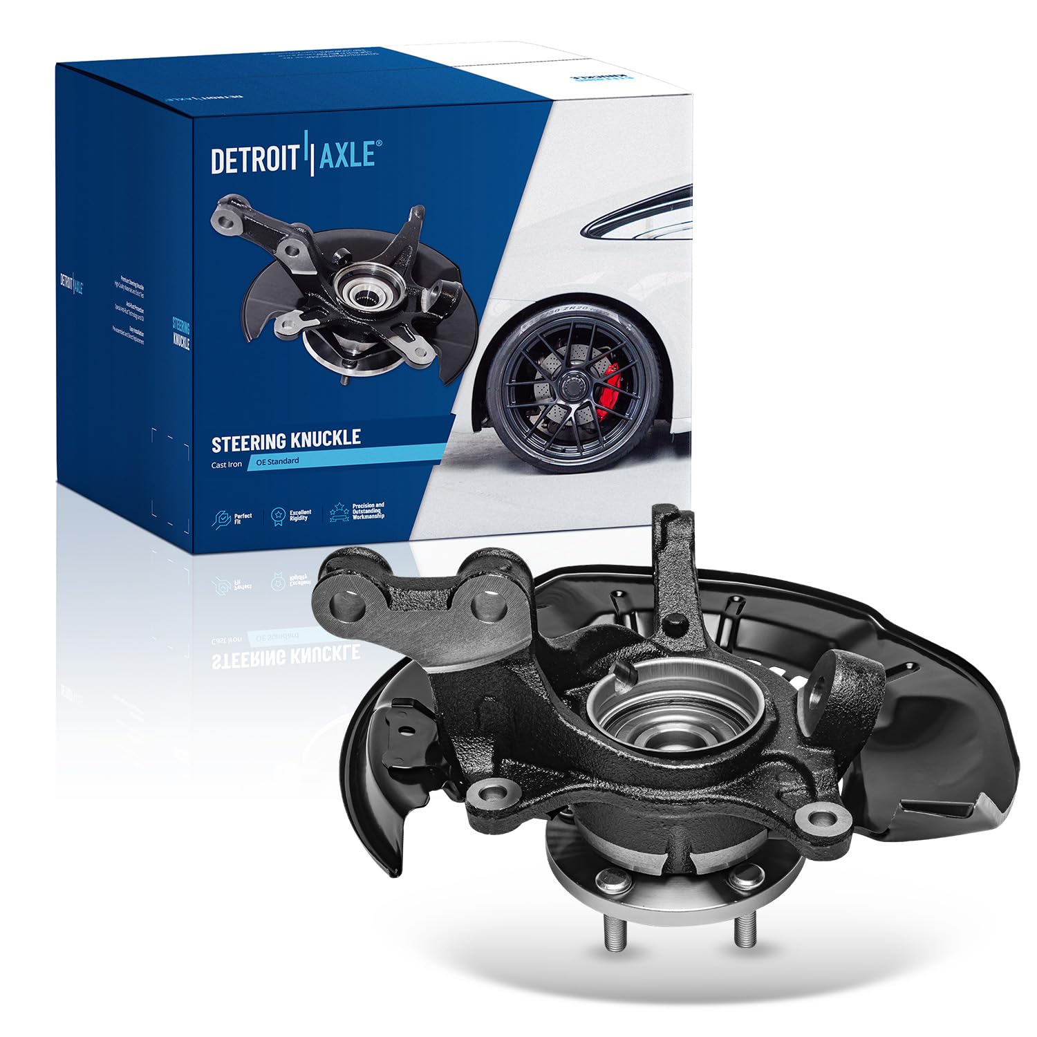 Detroit Axle - AWD Front Right Knuckle Wheel Hub for 2008-13 Toyota Highlander - Main Image