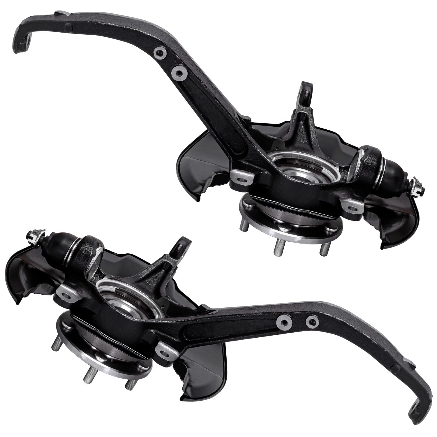 Detroit Axle - Front Steering Knuckles Wheel Hubs for 2009-12 Honda Accord TSX - 4