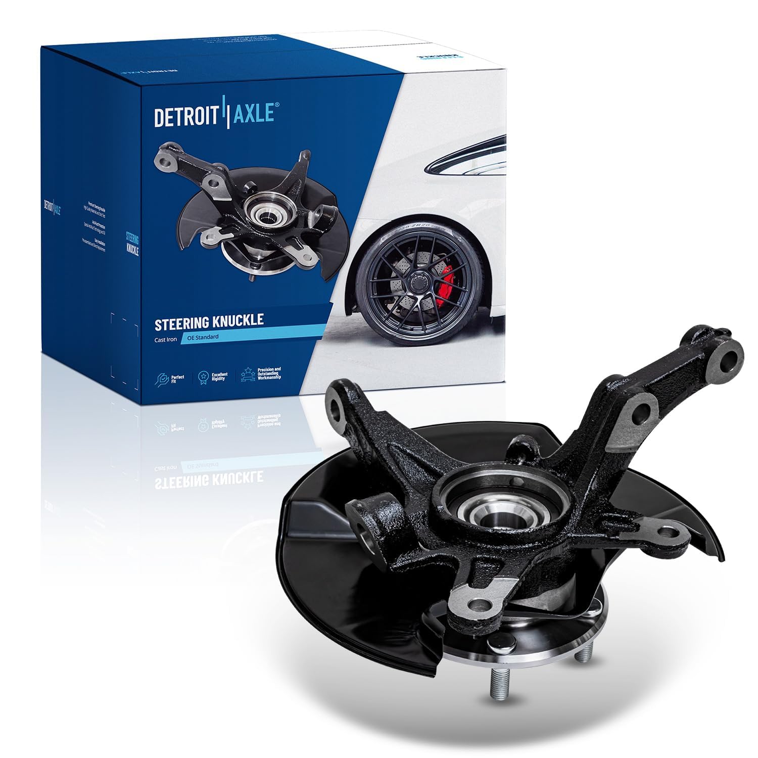 Detroit Axle - Front Left Knuckle Wheel Hub Bearing for 2006 2007-11 Honda Civic - Main Image