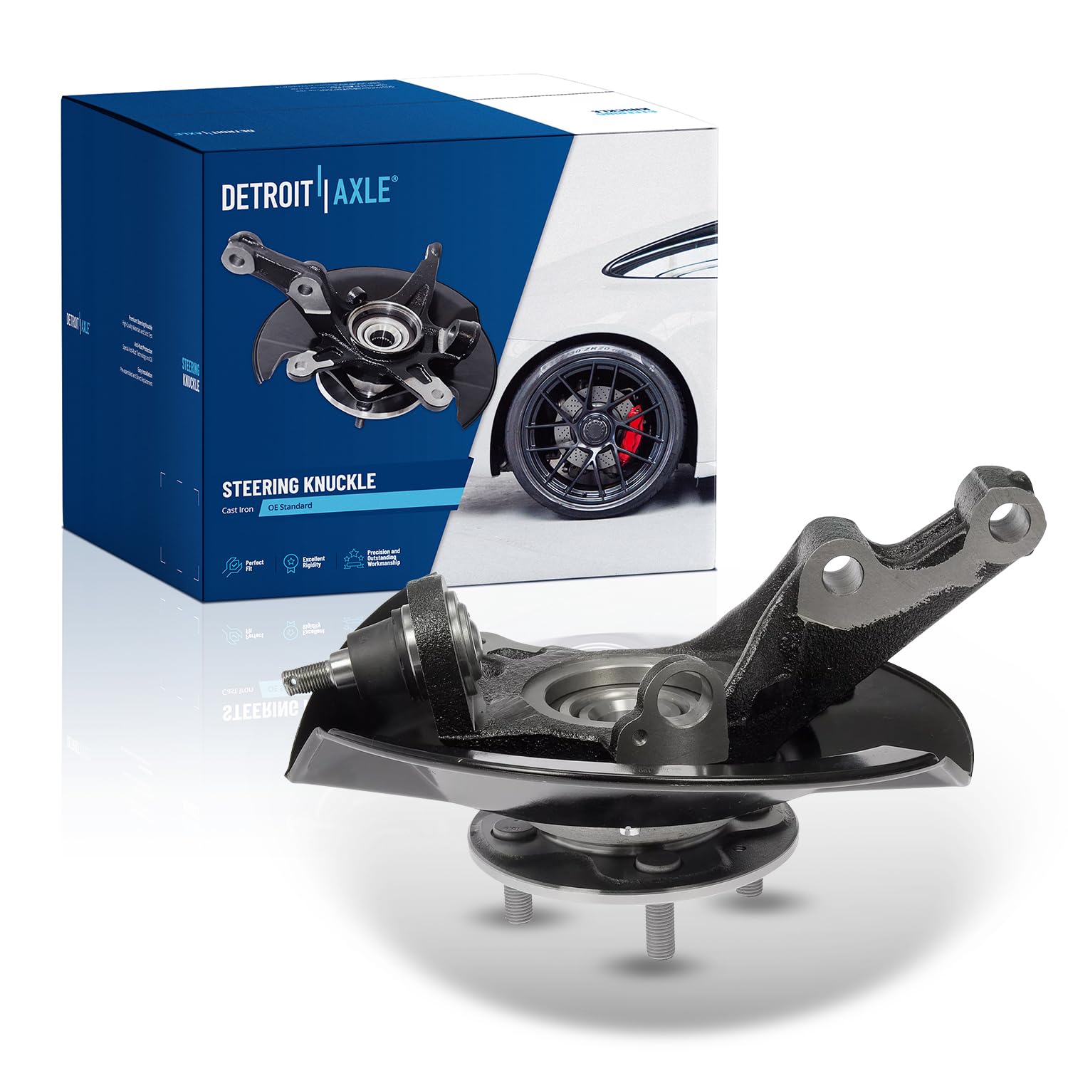 Detroit Axle - Front Left Steering Knuckle Wheel Hub for 2003-2005 Honda Civic - Main Image