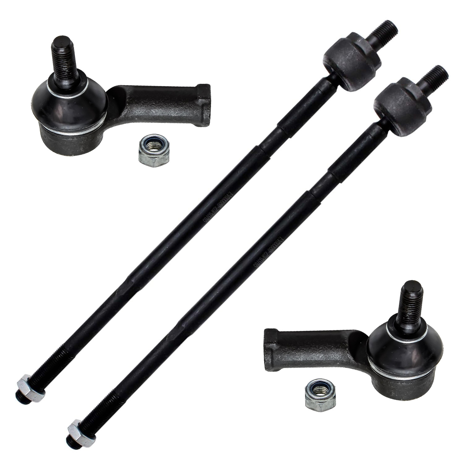 4pc Front Inner Outer Tie Rods Suspension Kit