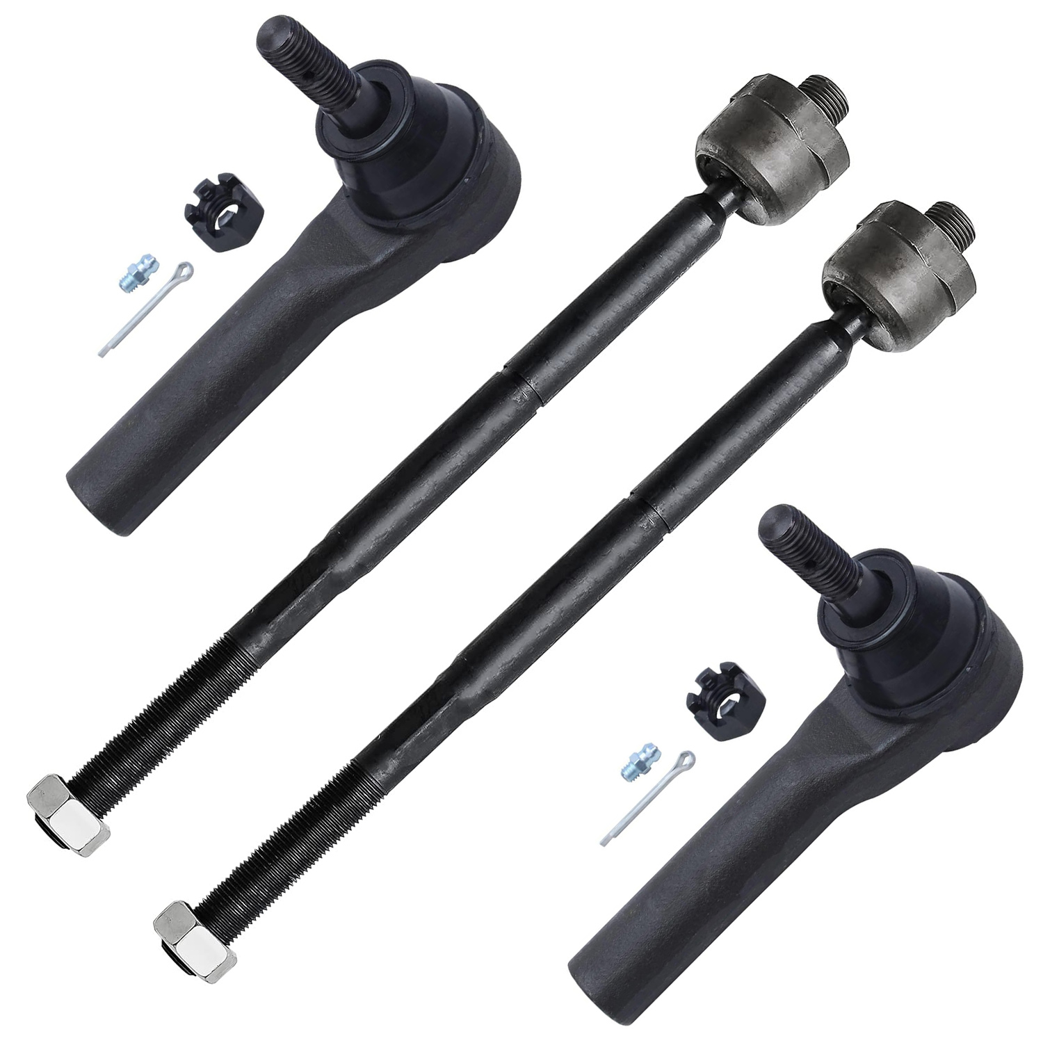 4pc Front Inner Outer Tie Rods Suspension Kit