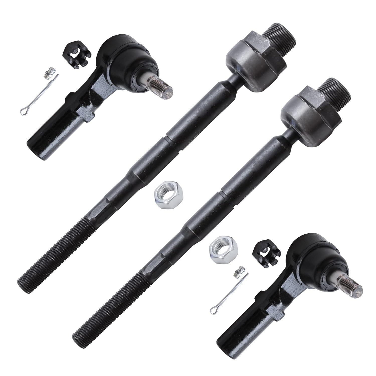 4pc Front Inner Outer Tie Rods Suspension Kit
