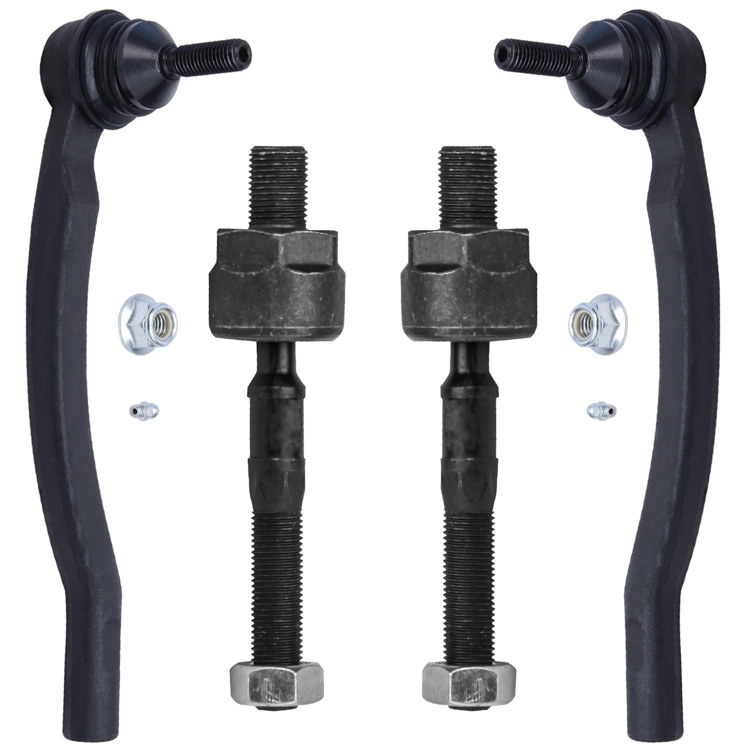 4pc Front Inner Outer Tie Rods Suspension Kit